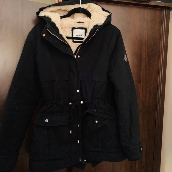 pimkie faux fur collar parka